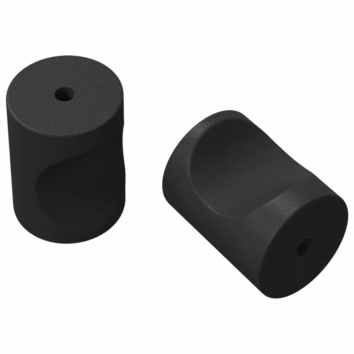 Vidaxxl boutons d'armoire 2 pcs noir m4 x 12 mm fer