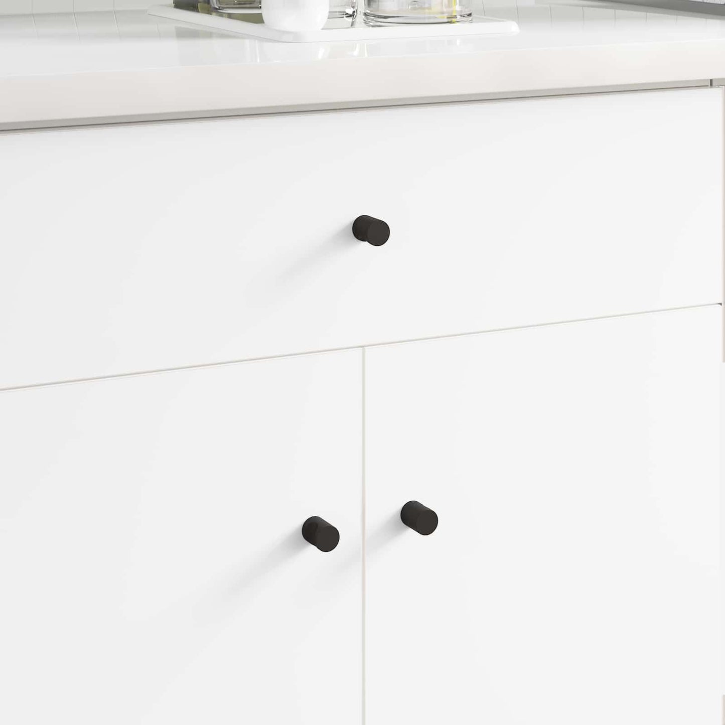 Vidaxxl boutons d'armoire 12 pièces noir m4 x 12 mm fer