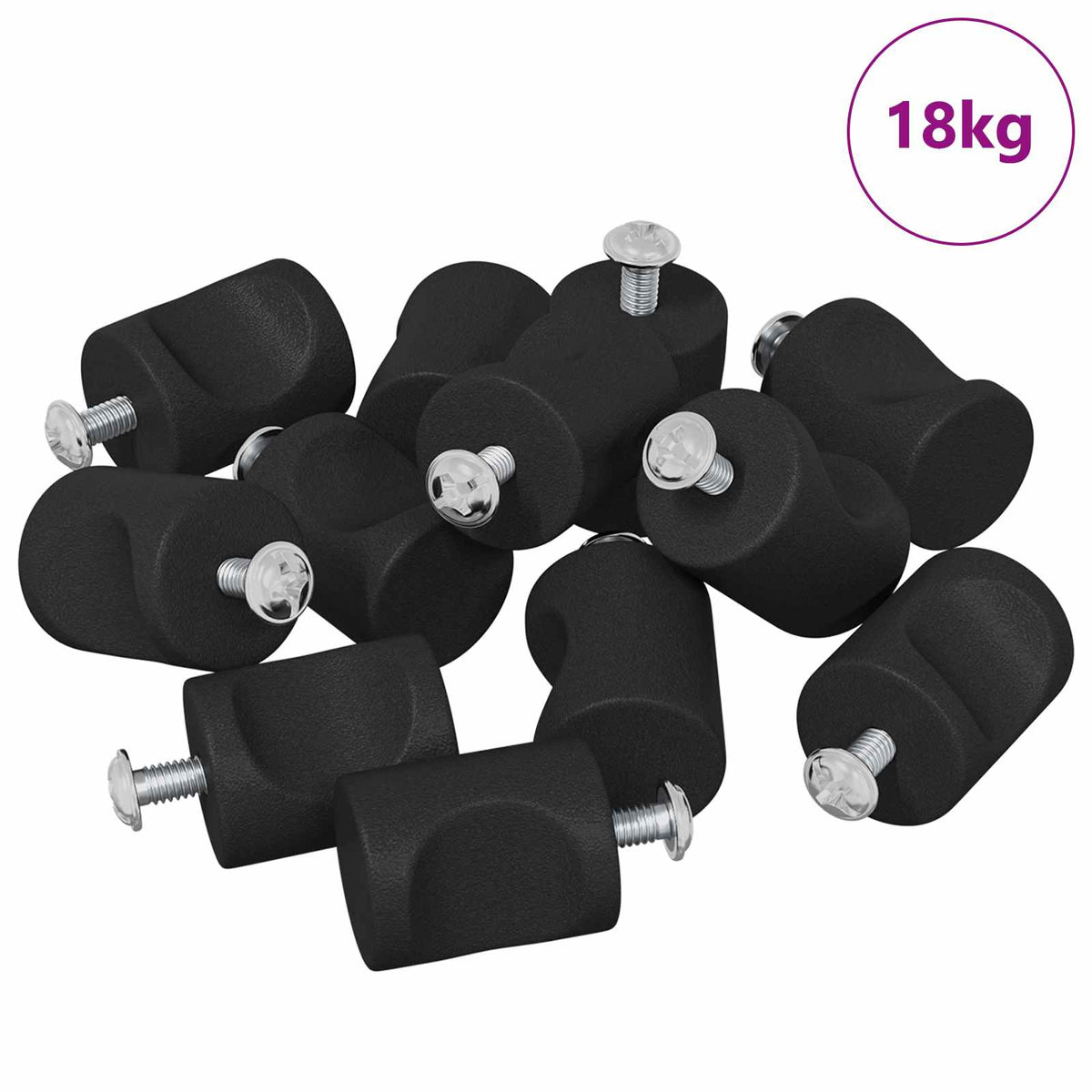 VidaXL bouton d'armoire 1011 pcs fer noir