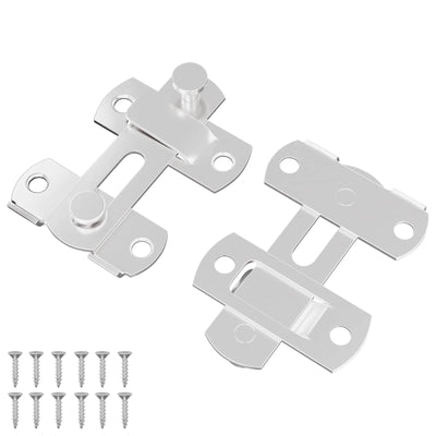 Vidaxxl serrure de porte 2 pcs argent 70 x 8 mm acier