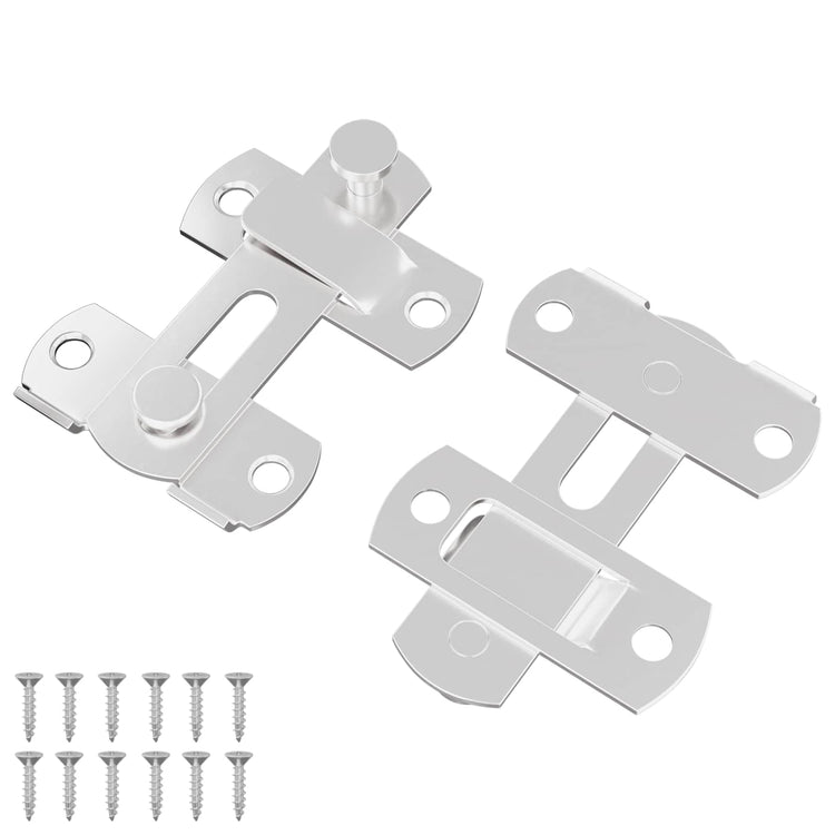 Vidaxxl serrure de porte 2 pcs argent 70 x 8 mm acier
