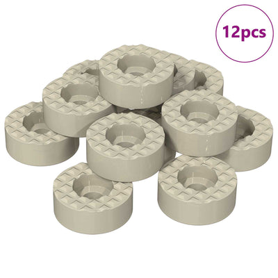 Vidaxxl protections de sol pour pieds de chaise 12 pcs transparent ø 15 x 16 mm PVC