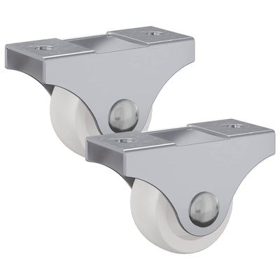 Vidaxl roulette 2 pcs blanc 42 x 11,5 x 29 mm fer