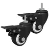 Vidaxx roues 2 pcs noires m6 x 37 mm glace et nylon