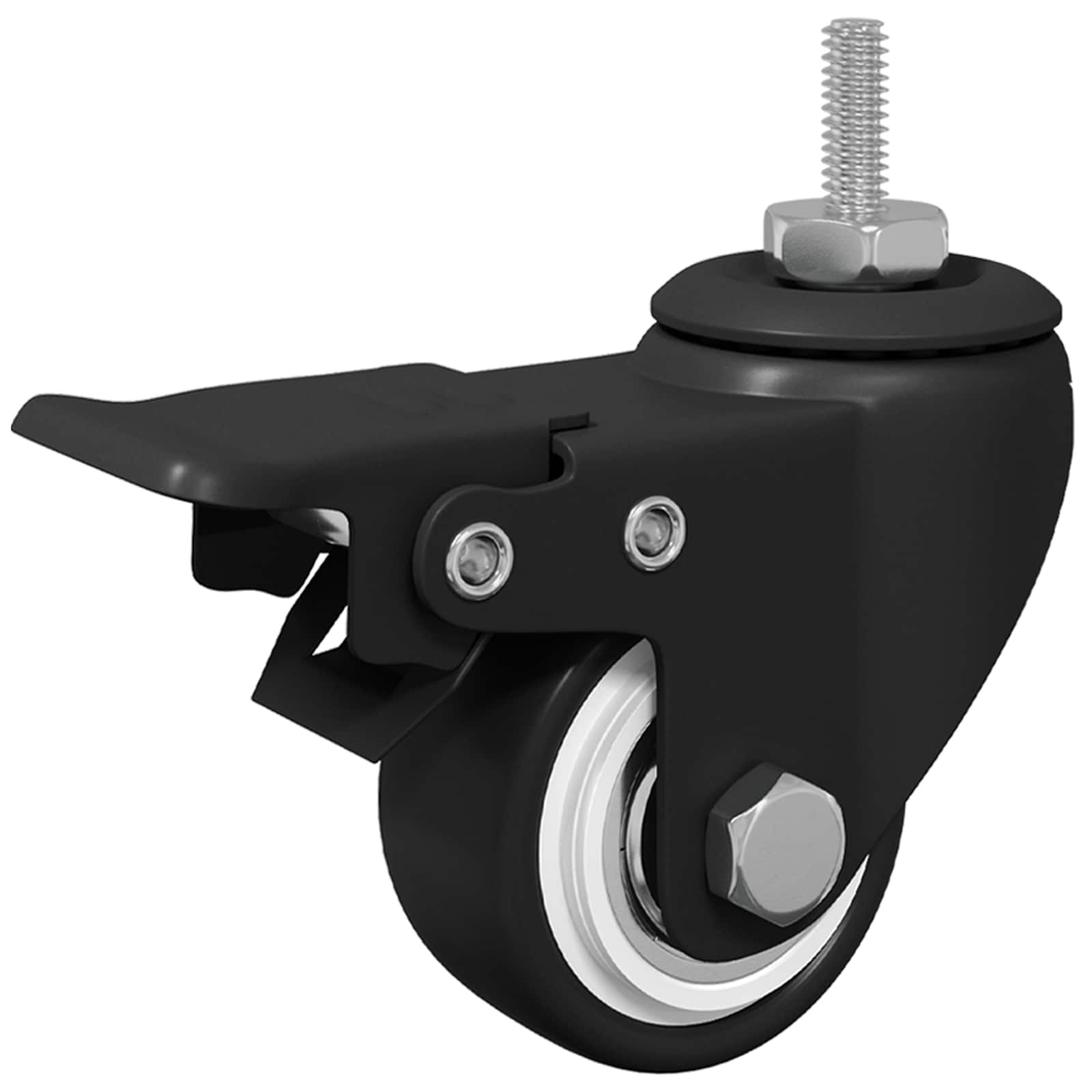 Vidaxx roues 12 pcs noires m6 x 37 mm glace et nylon