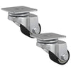 Vidaxl roulette 2 pcs argent 44,1 x 44,1 x 1,95 mm nylon