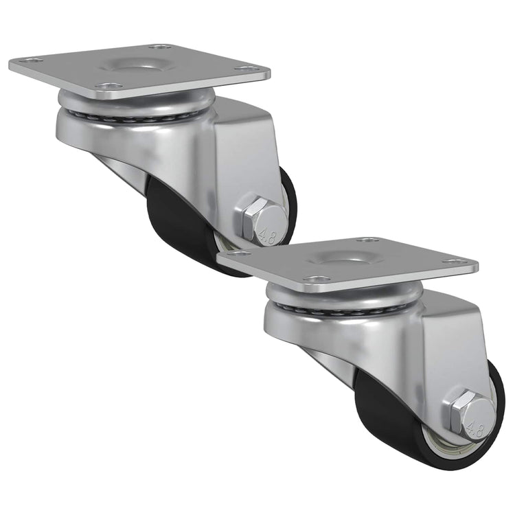Vidaxl roulette 2 pcs argent 44,1 x 44,1 x 1,95 mm nylon