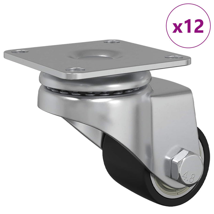 Vidaxl roulette 12 pcs argent 44,1 x 44,1 x 1,95 mm nylon
