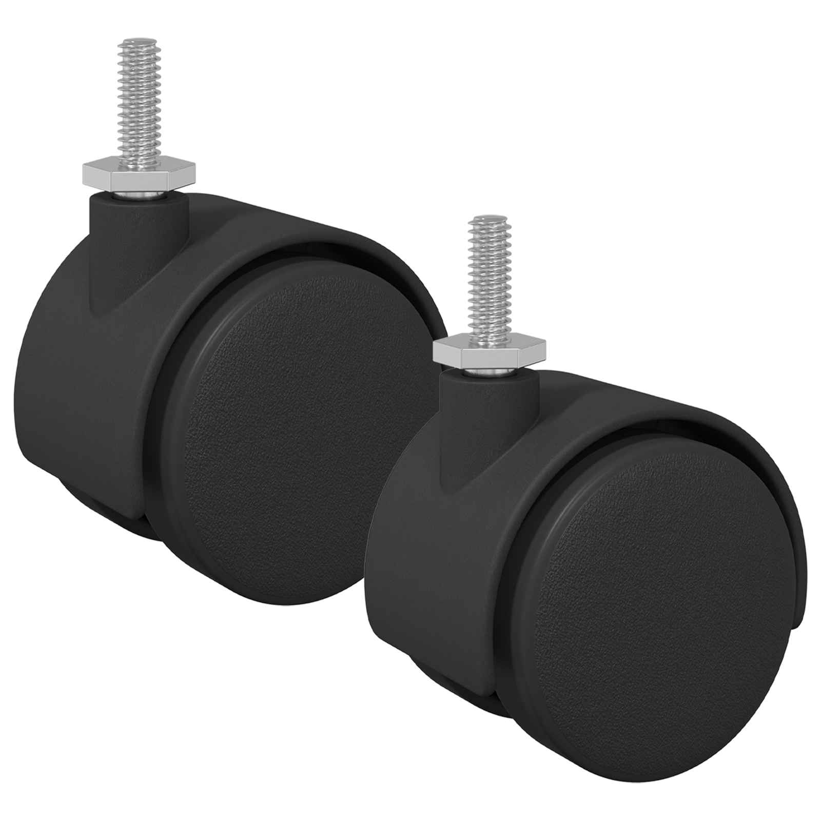 VidaXL roues 2 pcs noir 40,1 x 37,8 mm pp et fer