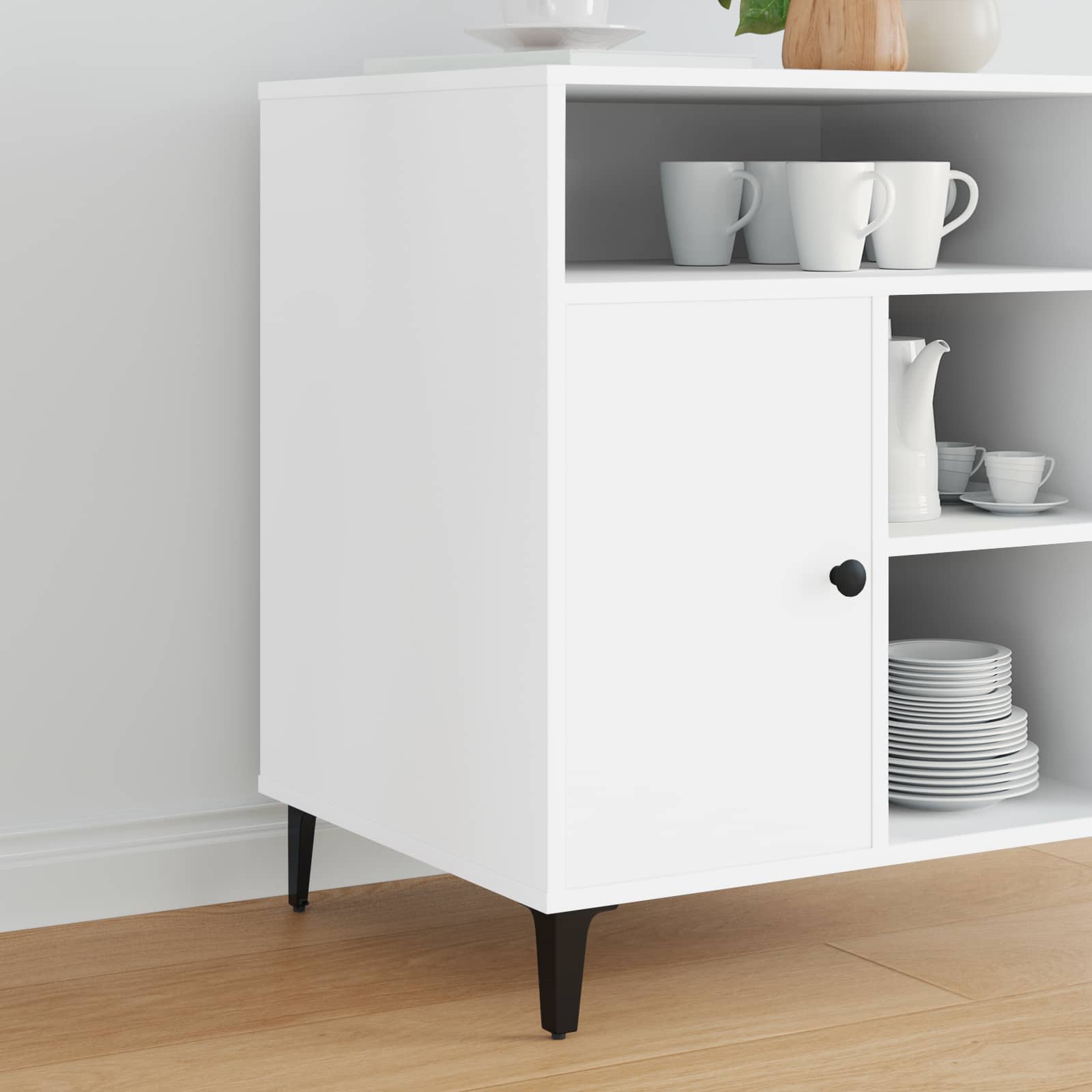 Vidaxxl pieds de meuble 2 pcs noir 54,1 x 54,1 x 100 mm fer