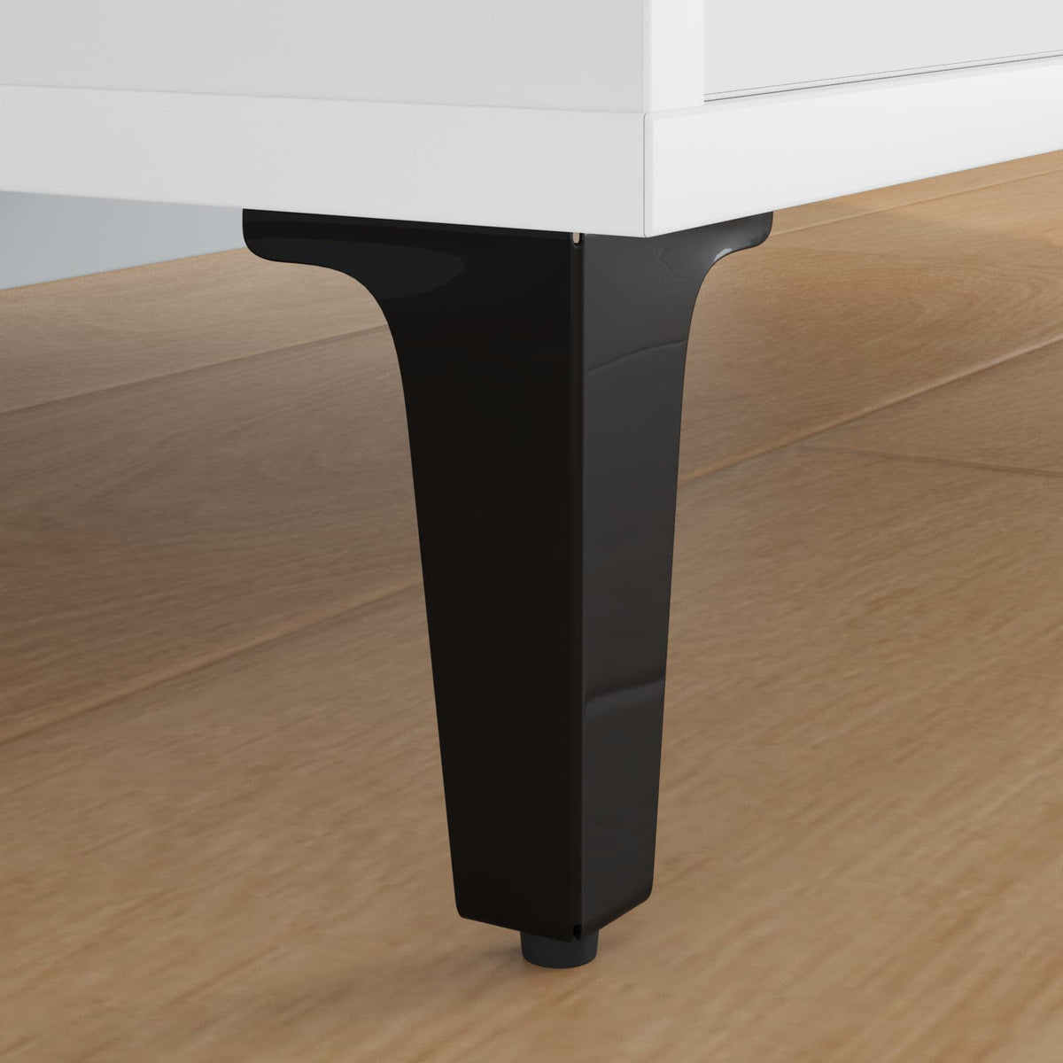 Vidaxxl pieds de meuble 2 pcs noir 54,1 x 54,1 x 100 mm fer