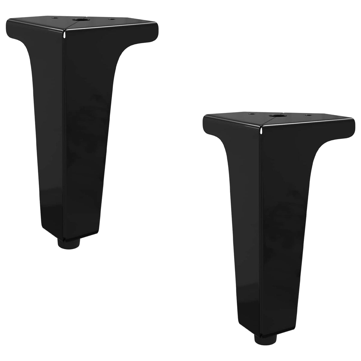 Vidaxxl pieds de meuble 2 pcs noir 54,1 x 54,1 x 100 mm fer