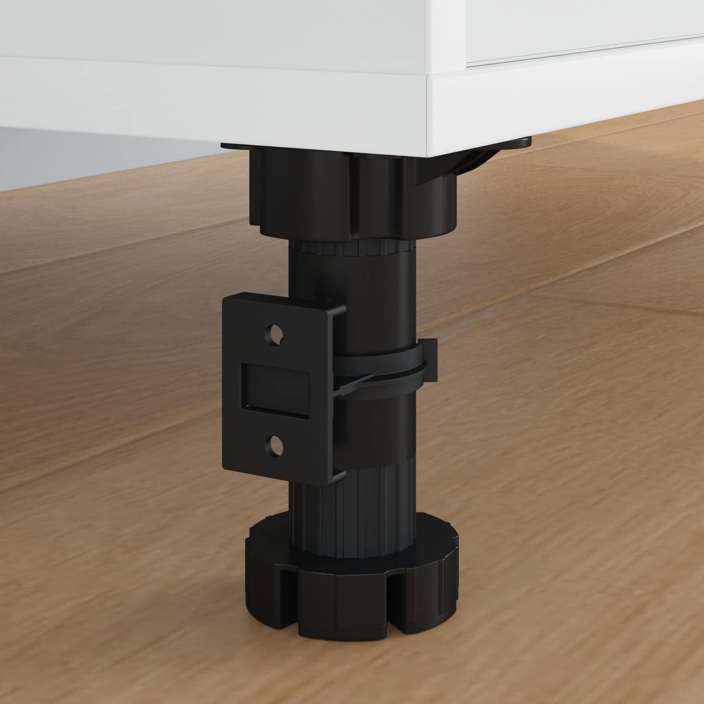 Vidaxxl pieds de meuble réglables 2 pcs noir 46 x 46 x 128 mm pp