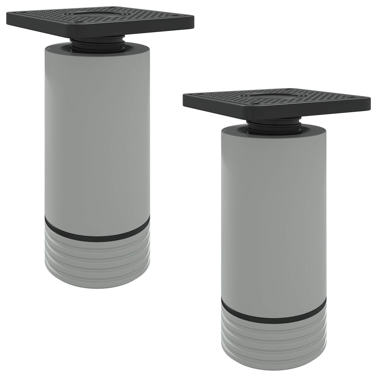 Vidaxxl pieds de meuble réglables 2 pcs blanc 64 x 64 x 100 mm pp