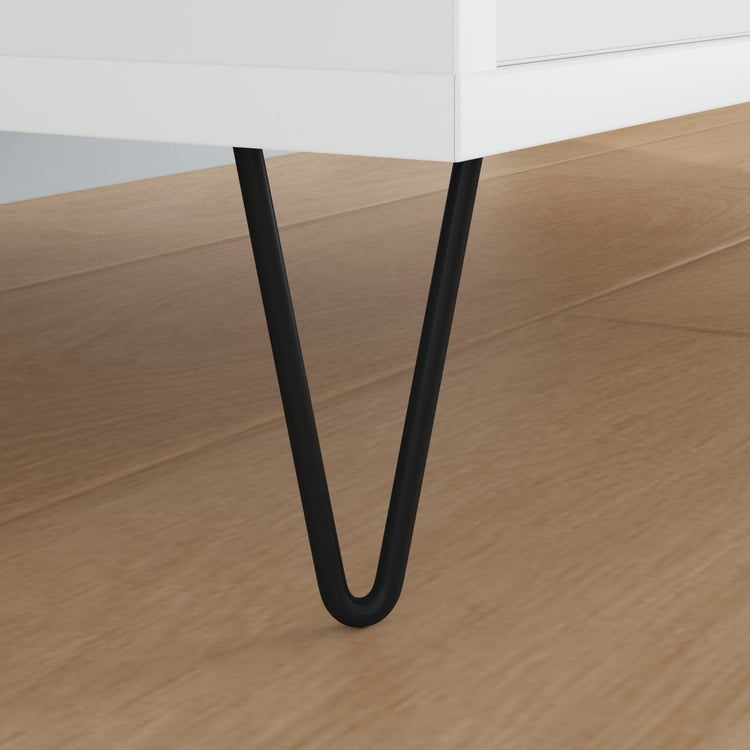 Vidaxxl pied de meuble 12 pcs noir 54,1 x 54,1 x 100 mm fer