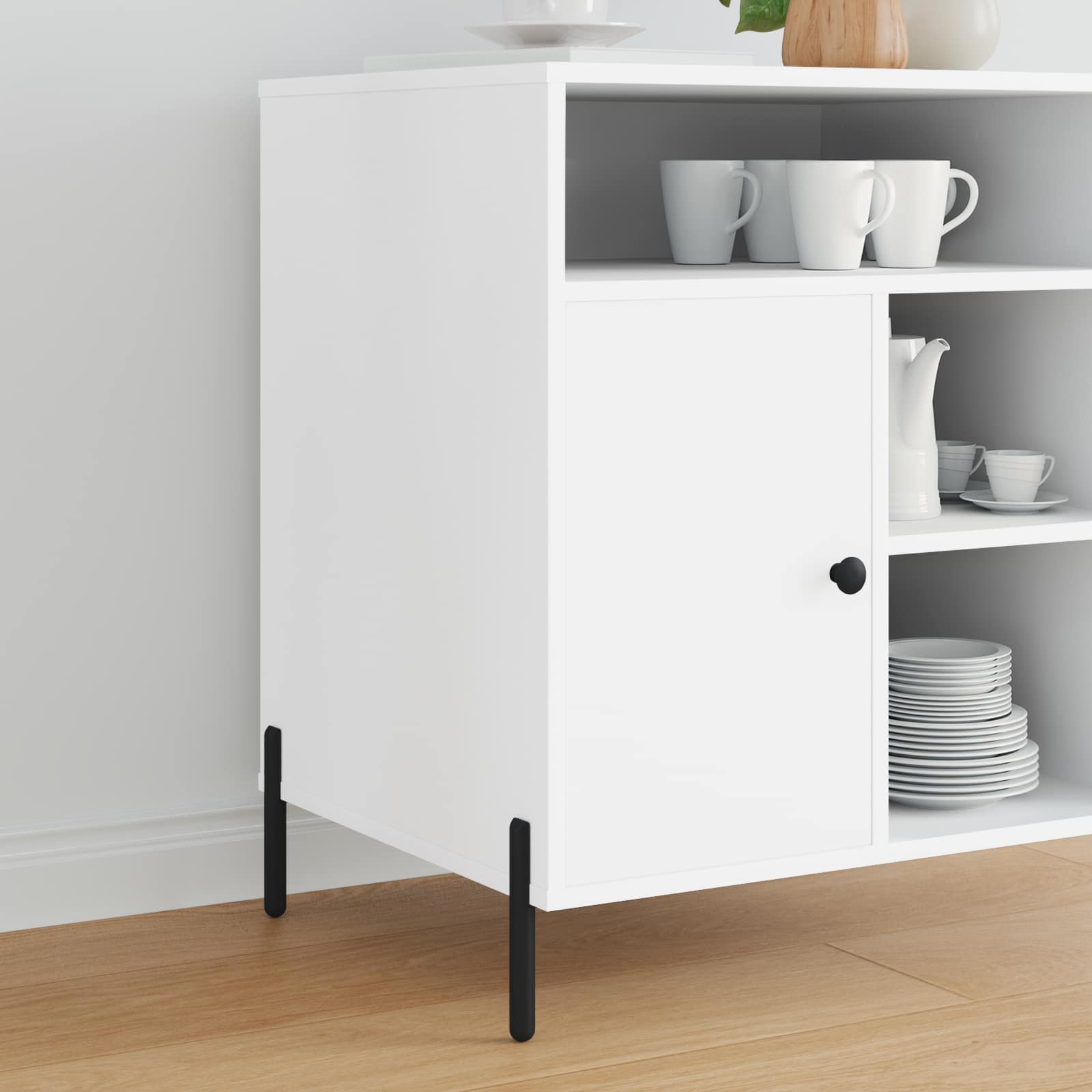 Vidaxxl pieds de meuble 2 pcs noir 66 x 36 x 160 mm fer