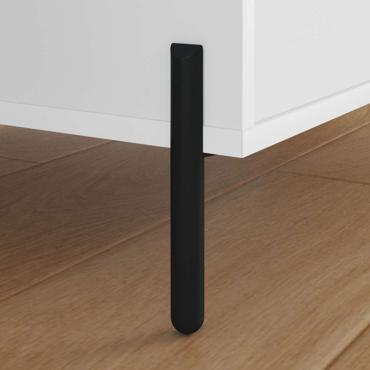 Vidaxxl pieds de meuble 2 pcs noir 66 x 36 x 160 mm fer