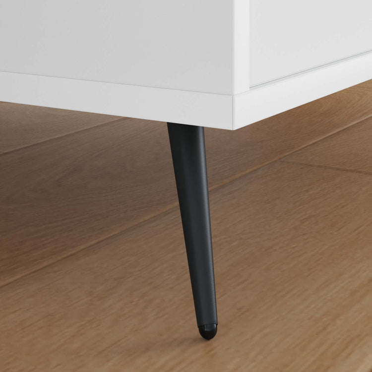 Vidaxxl pieds debout 2 pcs noir 56 x 56 x 100 mm fer