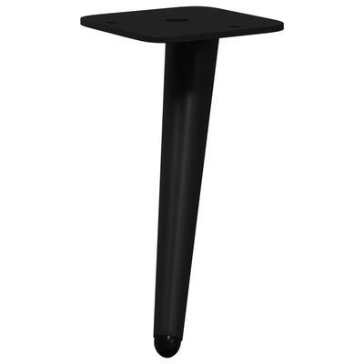 Vidaxxl pieds debout 2 pcs noir 56 x 56 x 100 mm fer