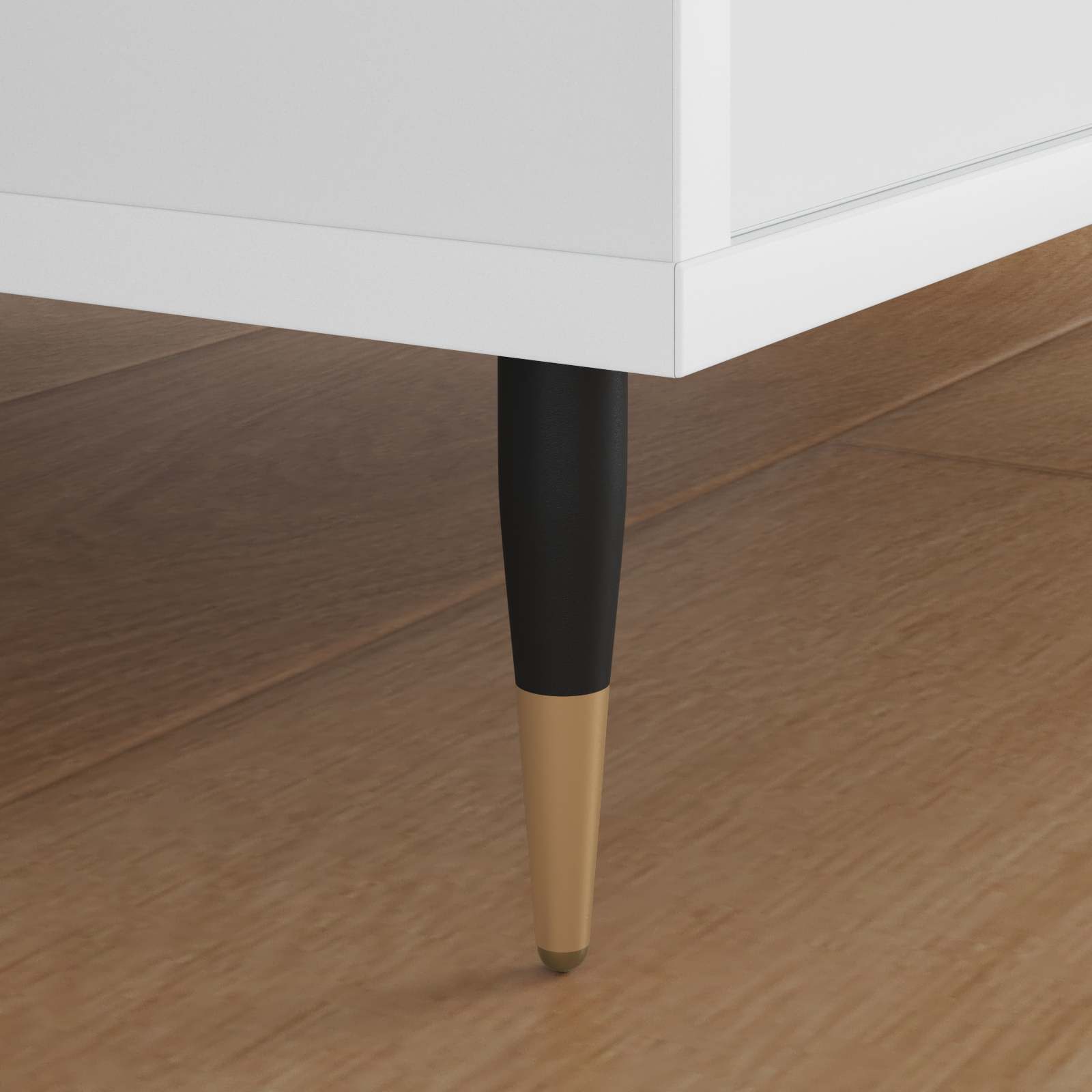 Vidaxxl pieds de meuble 2 pcs noir et or ø 40 x 98 mm fer