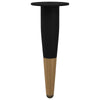 Vidaxxl pieds de meuble 2 pcs noir et or ø 40 x 98 mm fer