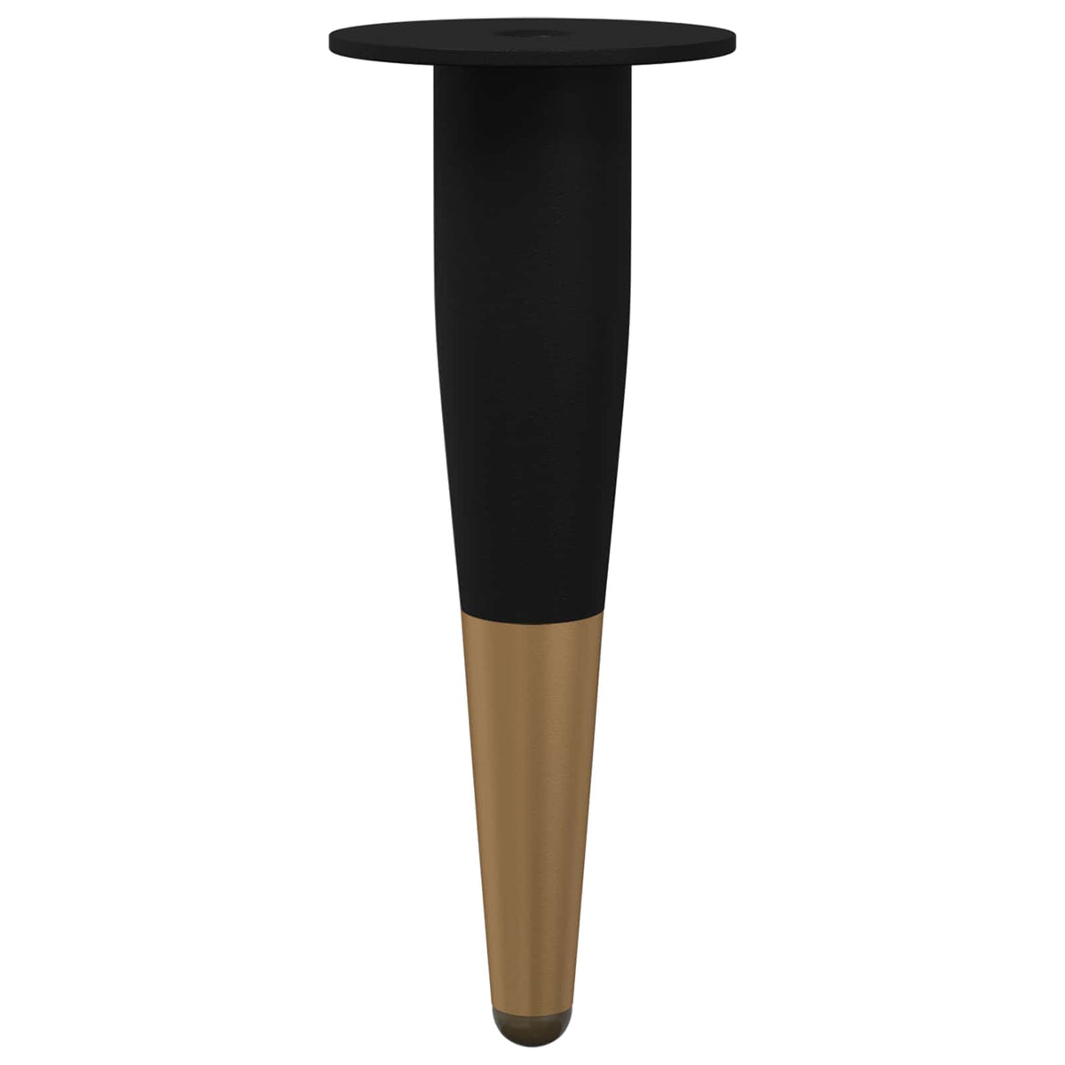 Vidaxxl pieds de meuble 2 pcs noir et or ø 40 x 98 mm fer
