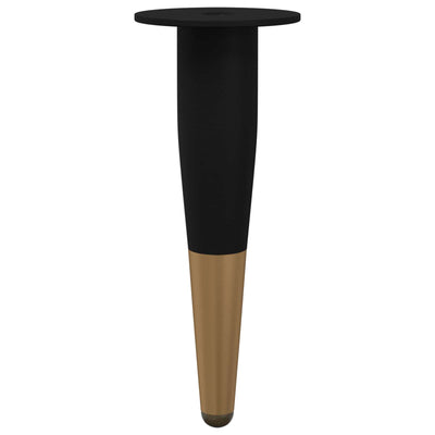 Vidaxxl pieds de meuble 2 pcs noir et or ø 40 x 98 mm fer