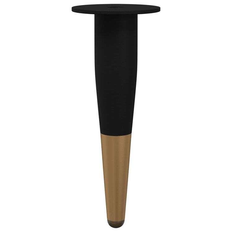 Vidaxxl pieds de meuble 2 pcs noir et or ø 40 x 98 mm fer