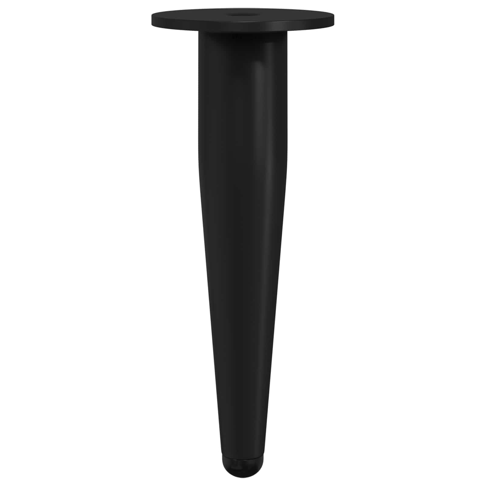 Vidaxxl pieds de meuble 2 pcs noir ø 40 x 98 mm fer