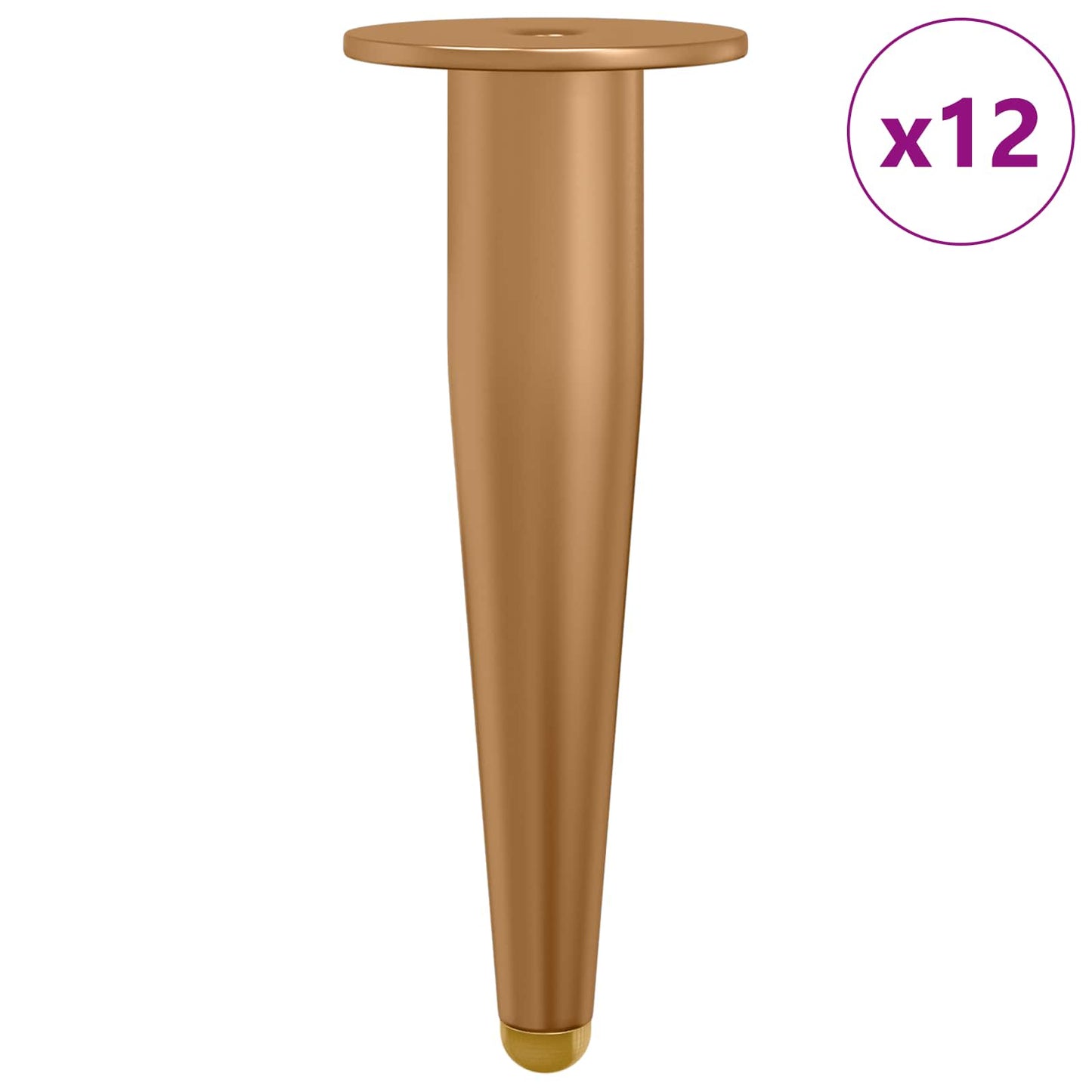 Vidaxl pieds debout 12 pcs or 98 x 40 mm fer