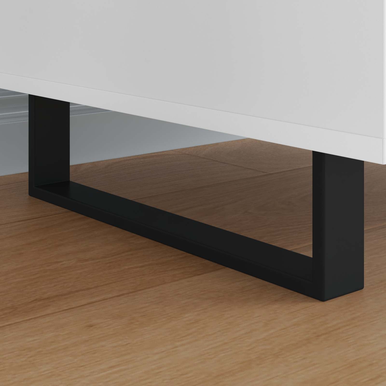 Vidaxxl pieds de meuble 12 pcs noir 376 x 40,5 x 100 mm fer
