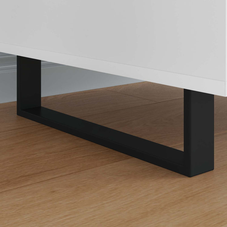 Vidaxxl pieds de meuble 12 pcs noir 376 x 40,5 x 100 mm fer