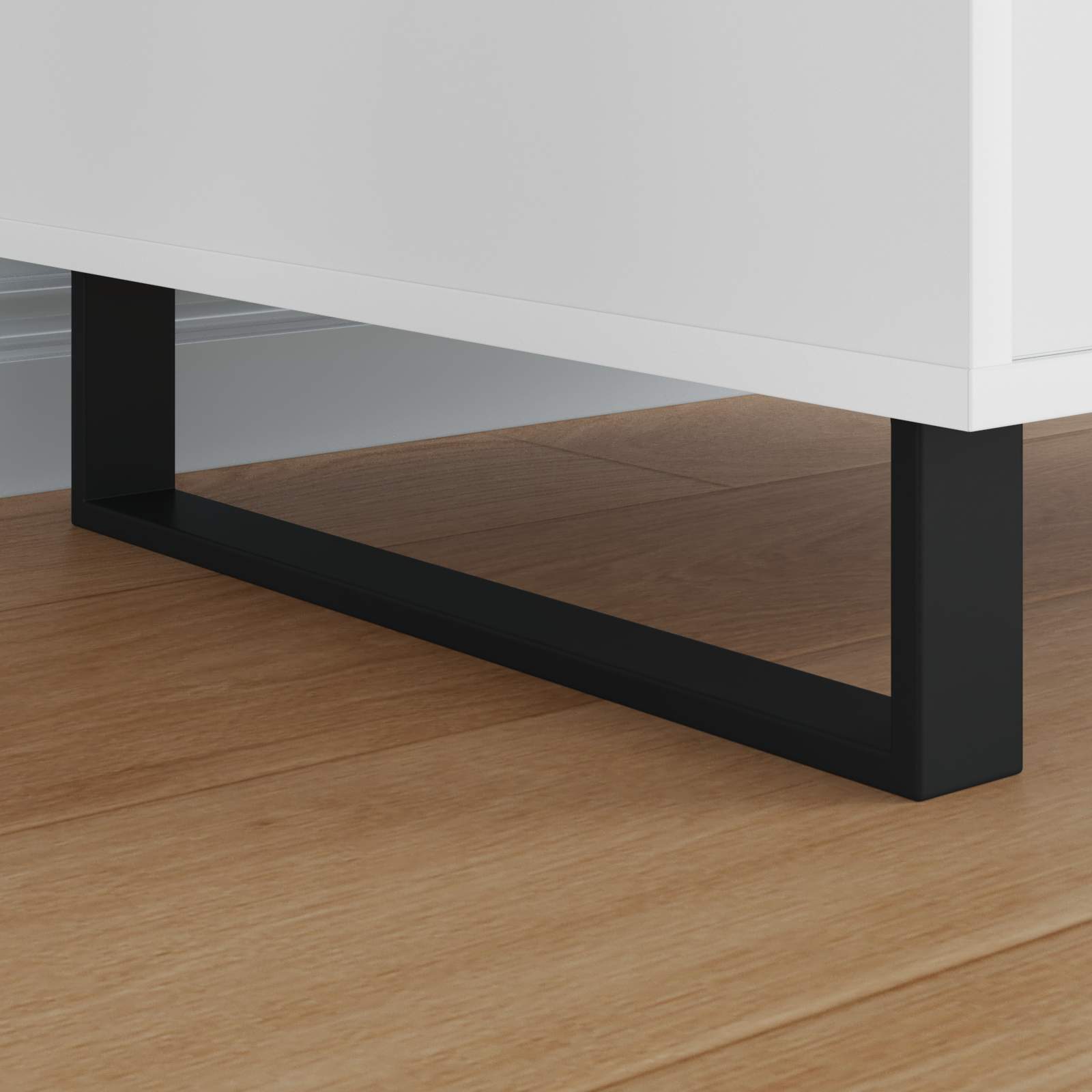 Vidaxxl pieds de meuble 12 pcs noir 436 x 40,5 x 100 mm fer