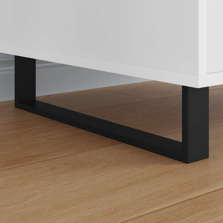 Vidaxxl pieds de meuble 12 pcs noir 436 x 40,5 x 100 mm fer