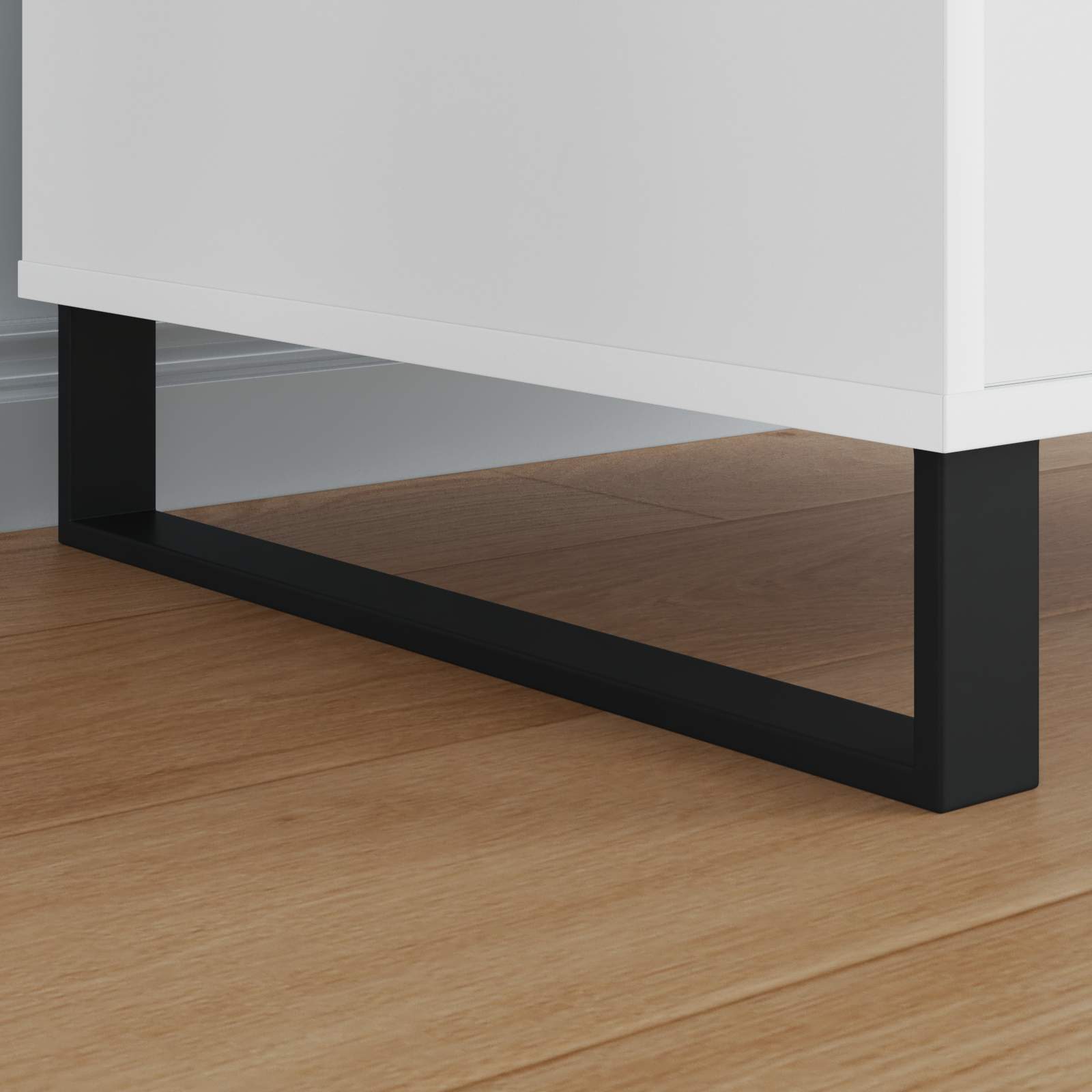 Vidaxxl pieds de meuble 2 pcs noir 481 x 40,5 x 100 mm fer