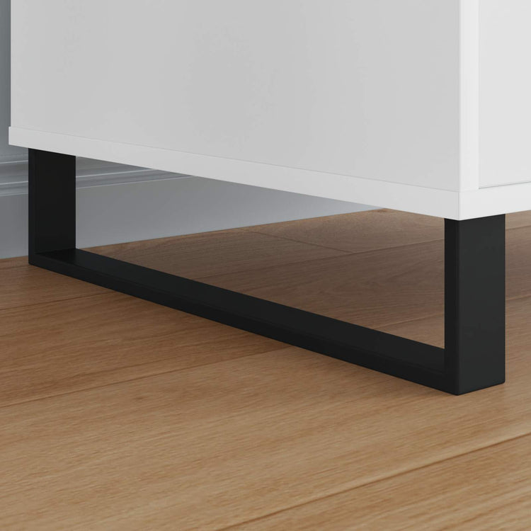 Vidaxxl pieds de meuble 2 pcs noir 481 x 40,5 x 100 mm fer