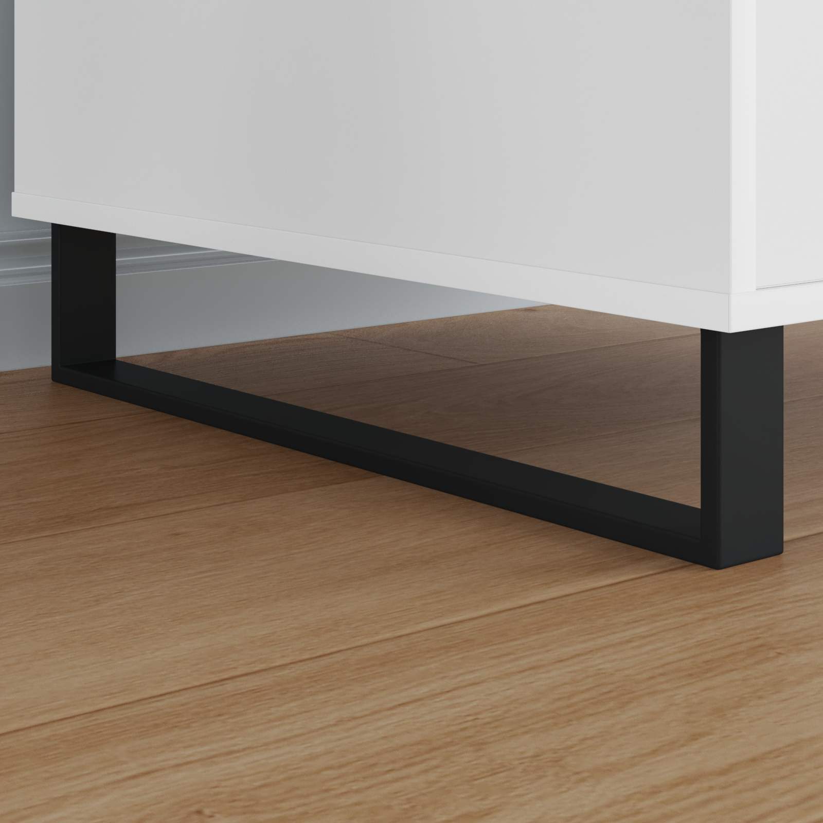 Vidaxxl pieds de meuble 2 pcs noir 546 x 40,5 x 100 mm fer