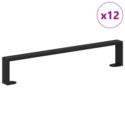 Vidaxxl pieds de meubles 12 pcs noir 546 x 40,5 x 100 mm fer