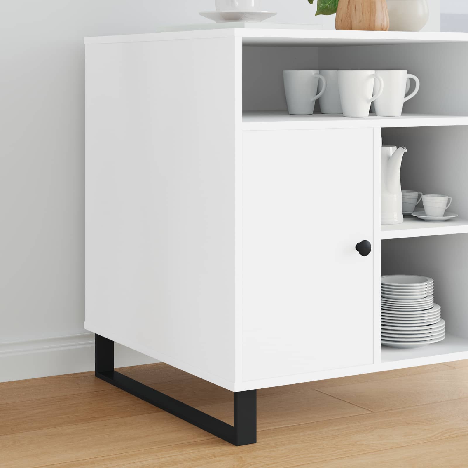 Vidaxxl pieds de meuble 12 pcs noir 596 x 40,5 x 100 mm fer