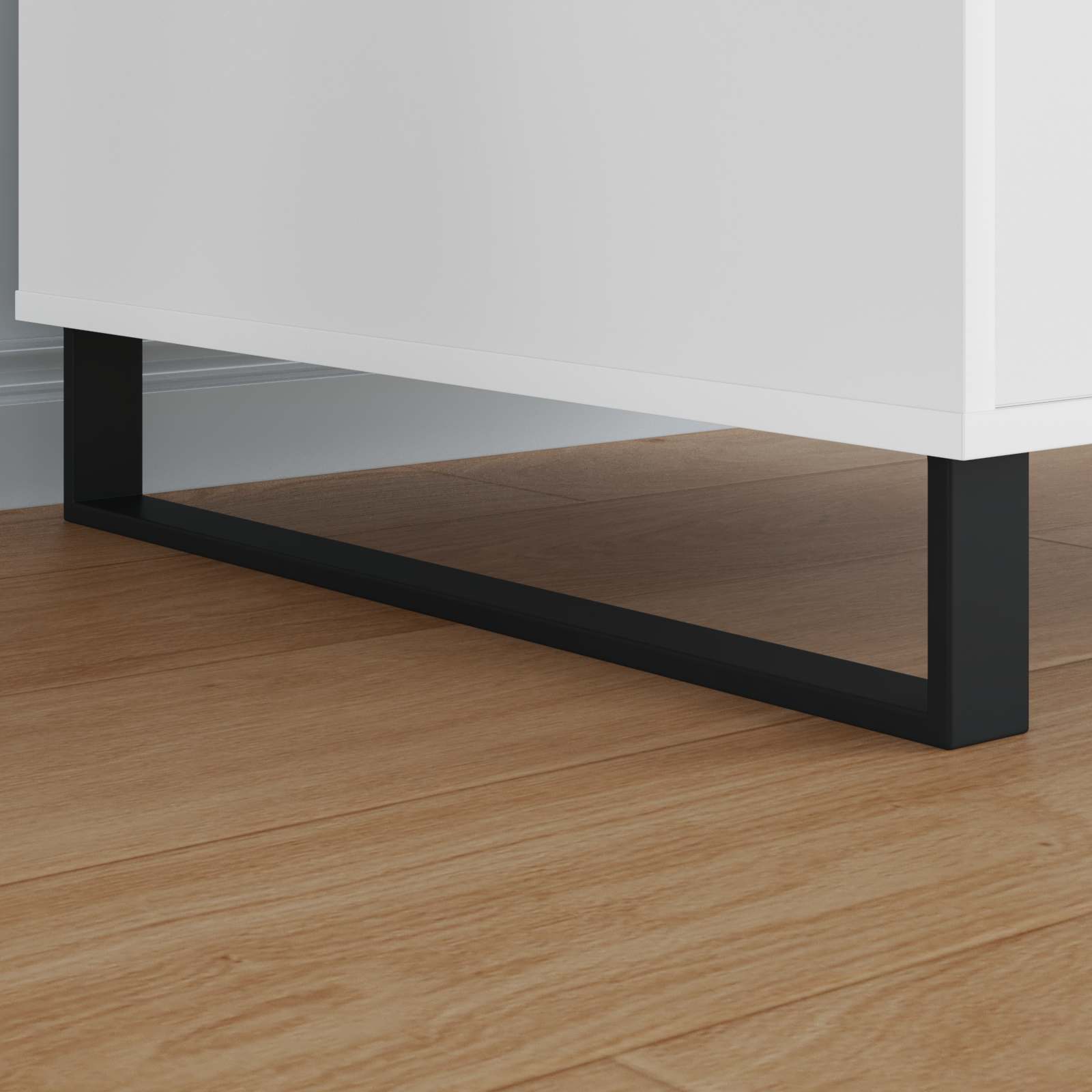 Vidaxxl pieds de meuble 12 pcs noir 596 x 40,5 x 100 mm fer