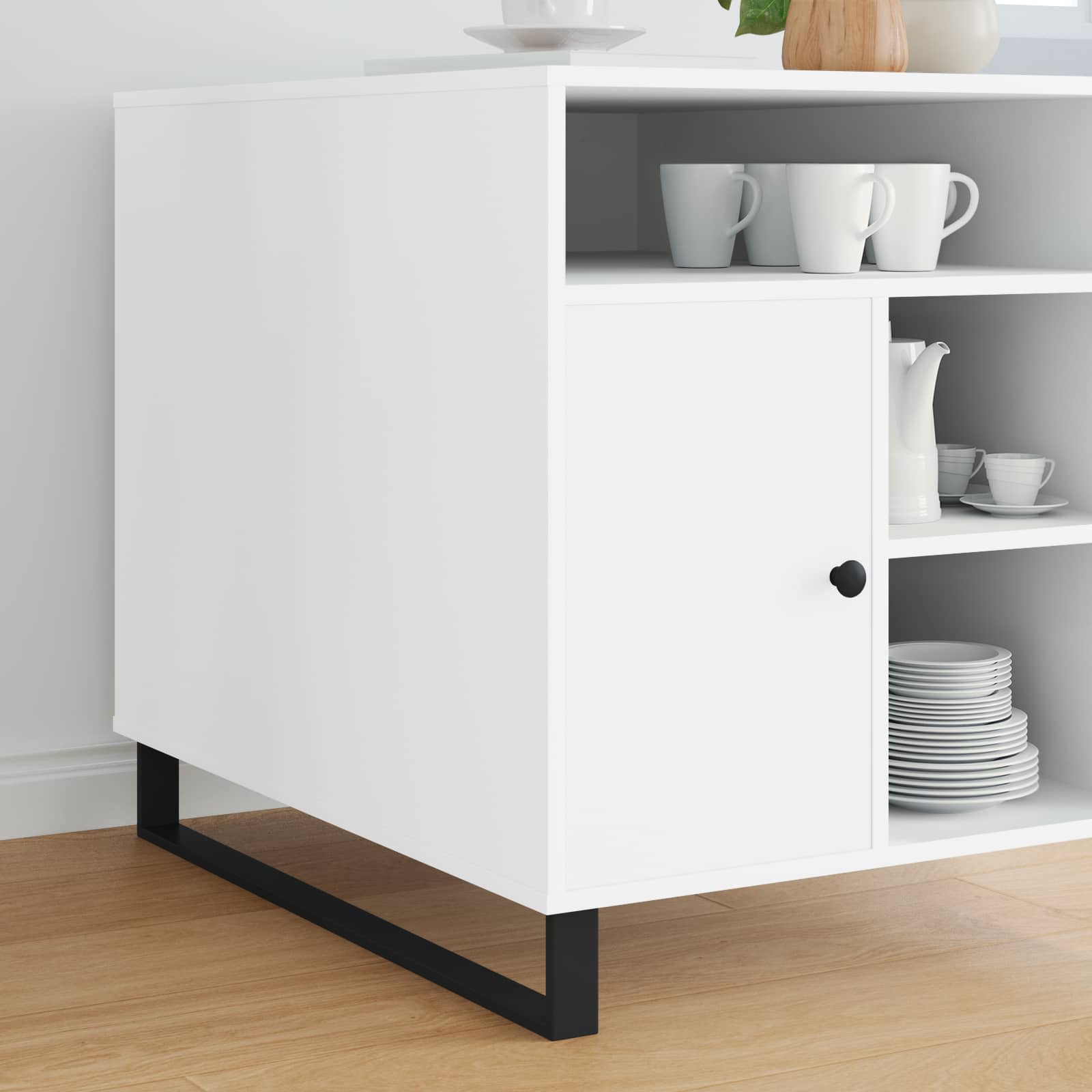 Vidaxxl pieds de meuble 2 pcs noir 796 x 40,5 x 100 mm fer