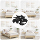 Vidaxxl support d'angle 12 pcs noir 138,5 x 50,5 x 16 mm fer