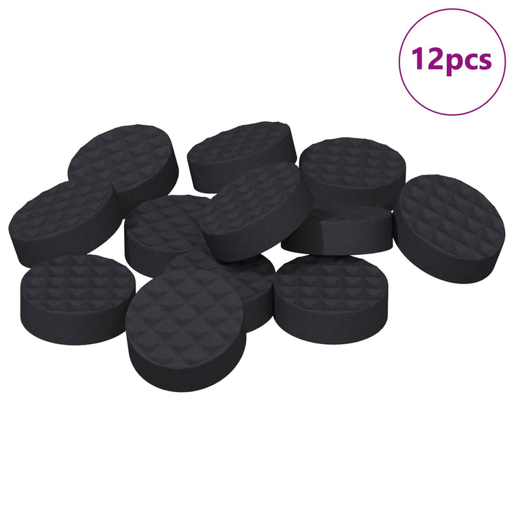 Vidaxxl patins de pieds de meubles 12 pcs noir ø 14 x 4 mm eva