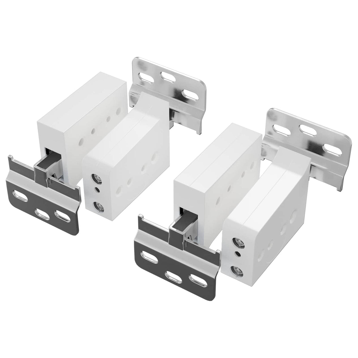 VidaXL support de suspension pour placard 2 pcs blanc 70 x 48 x 19 mm fer et plastique