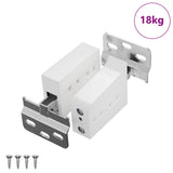 Vidaxx support de suspension pour placard 261 pcs blanc 70 x 48 x 19 mm fer et plastique - afbeelding 2