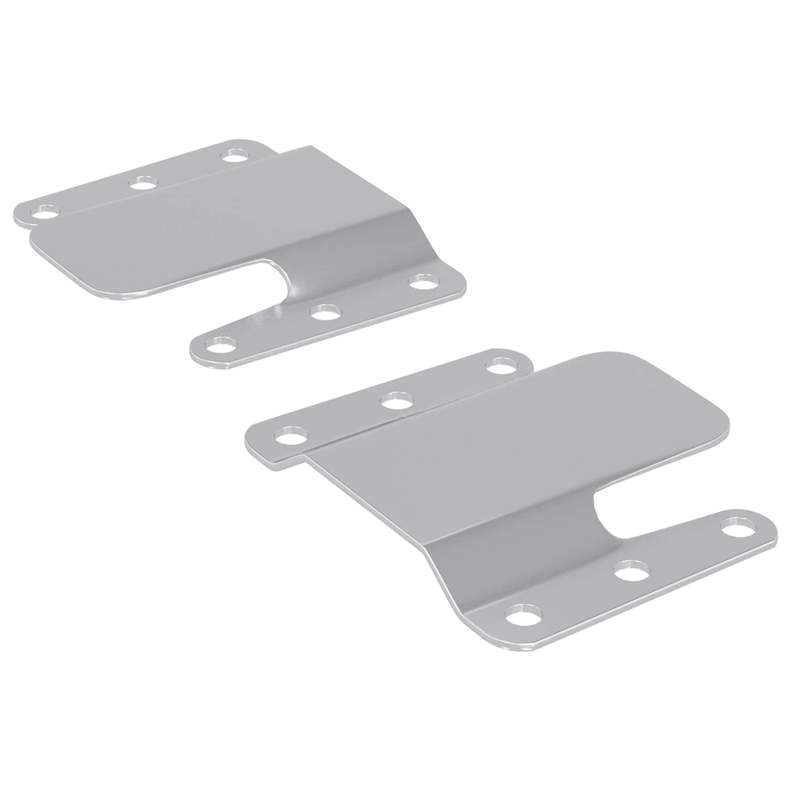 Vidaxxl support d'encastrement 2 pcs argent 75 x 66 x 1,4 mm acier