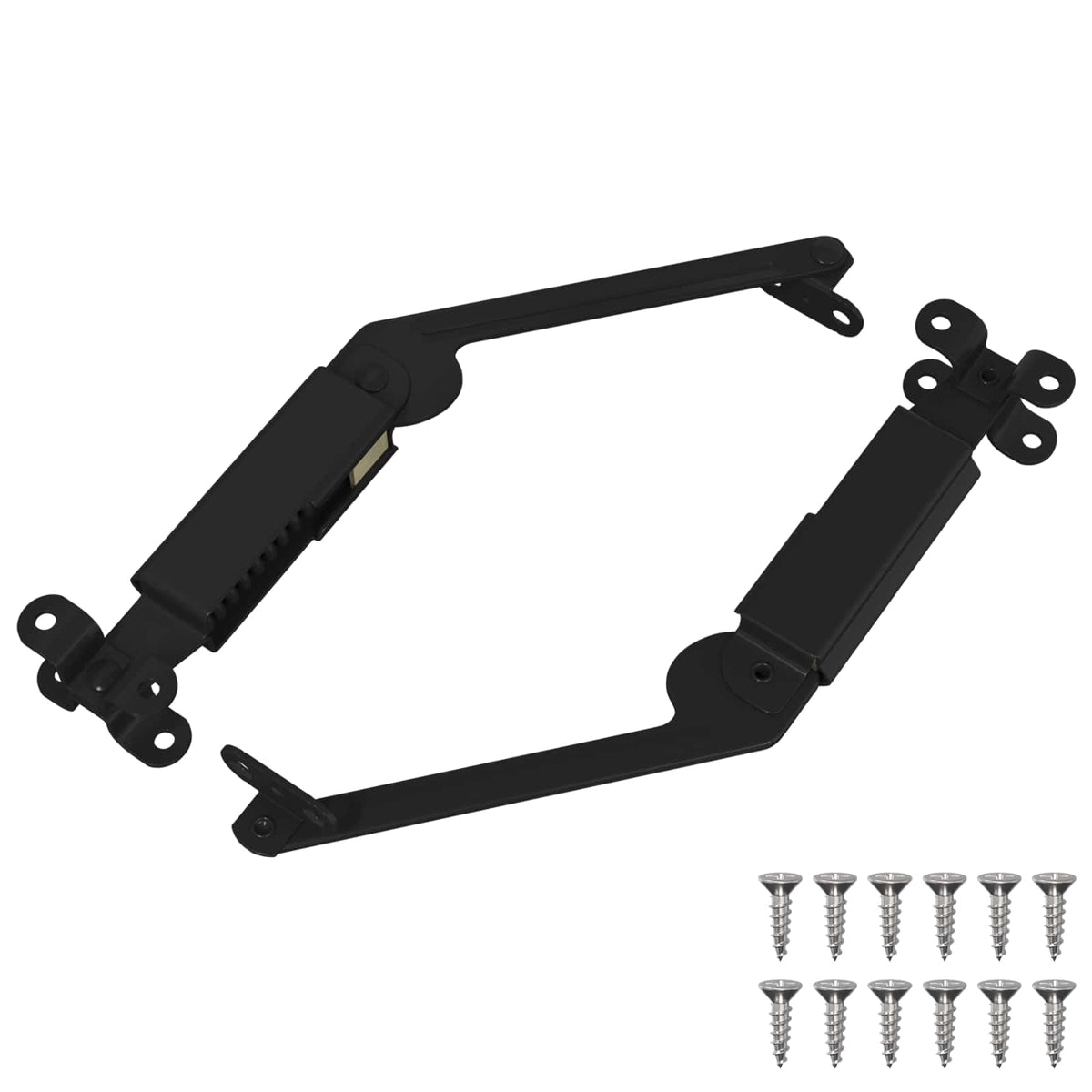 Vidaxxl couvercle support charnière 2 pcs noir 192 x 32 x 50 mm