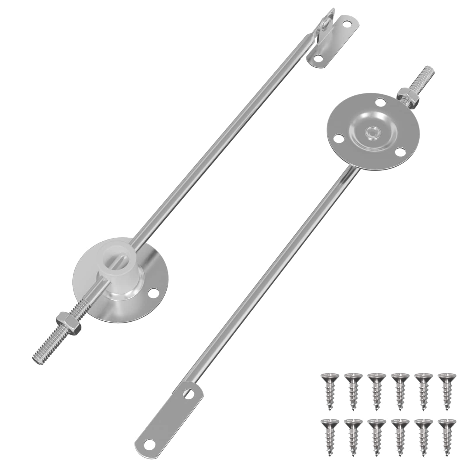 Vidaxxl couvercle support charnière 2 pcs argent 194 x 36 x 18 mm