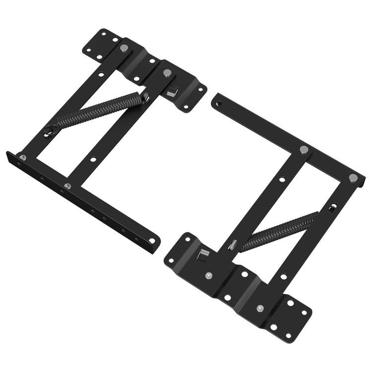 Vidaxxl mécanisme de levage de lit 2 pcs noir 340 x 95 x 40 mm fer