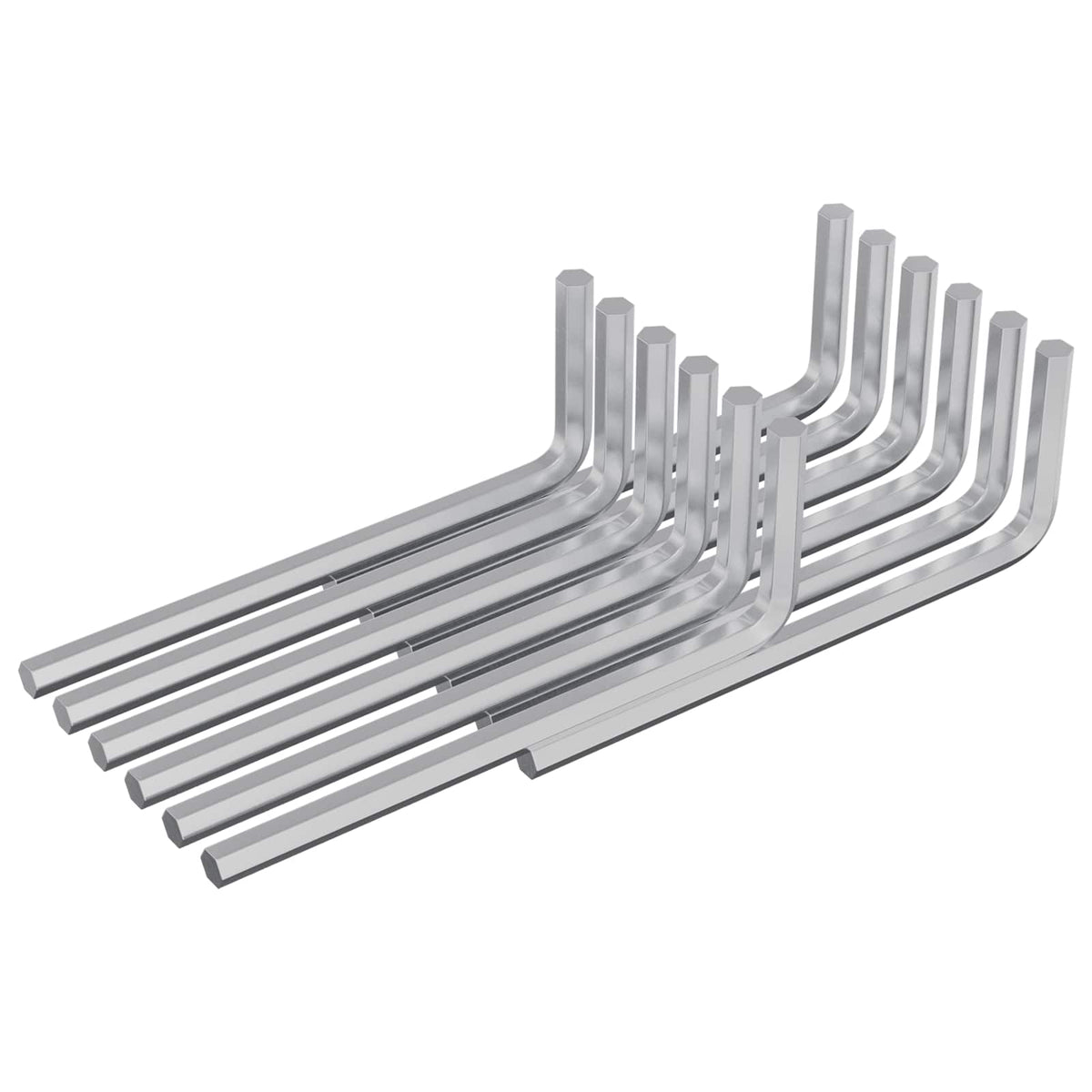 Vidaxx clé hexagonale 12 pcs argent 32 x 86 mm acier
